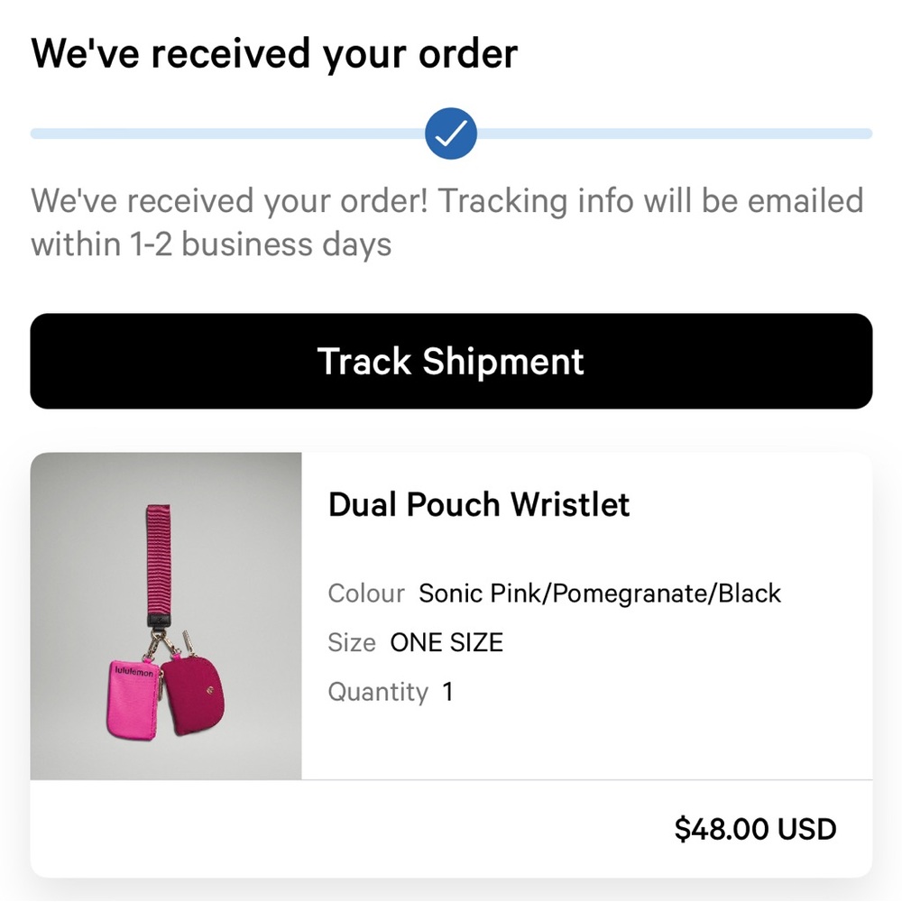 Lululemon Dual Pouch Wristlet Sonic Pink